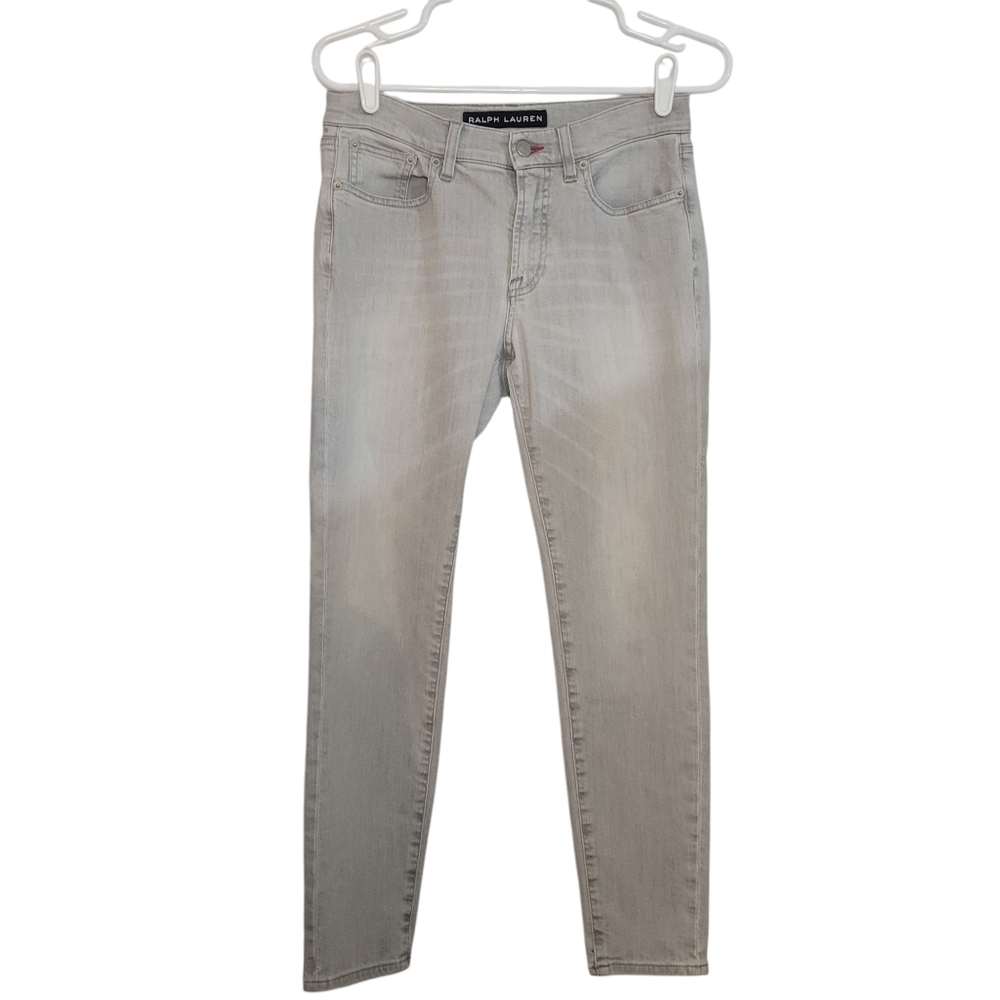 Ralph Lauren Black Label 400 Skinny Jeans Womens Size‎ 29 Gray Mid Rise Denim